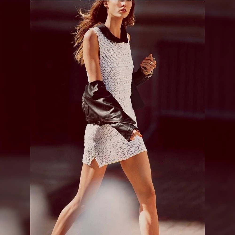 Free People Crochet Mini Dress